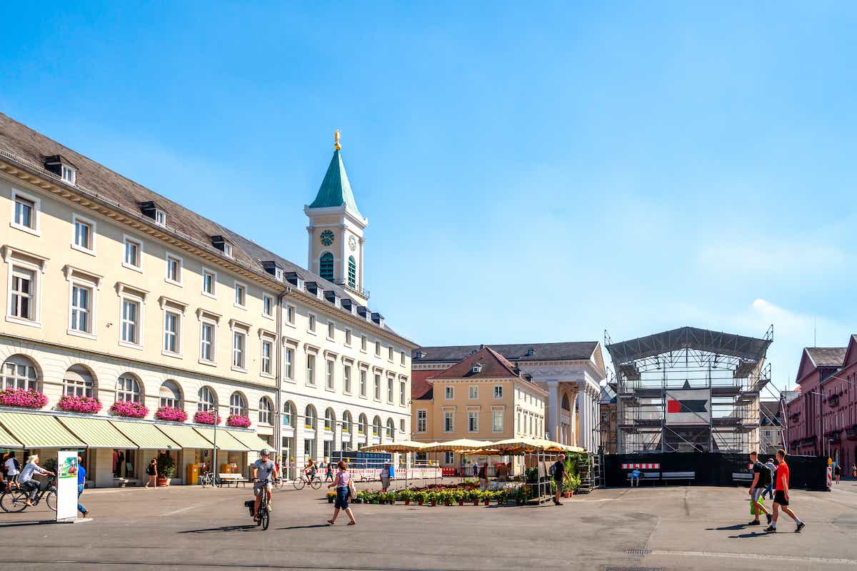 Die Innenstadt von Karlsruhe
